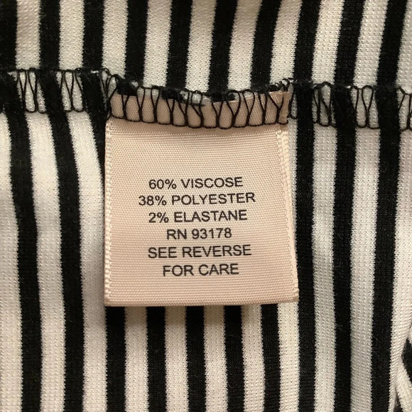 PHILOSOPHY Black/White Striped Sheath Dress Size M - Picture 10 of 11